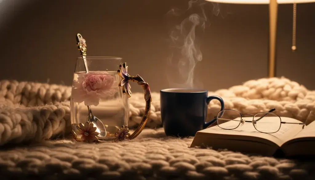 Luka Tech Handmade Enamel Butterfly Flower Glass Mug