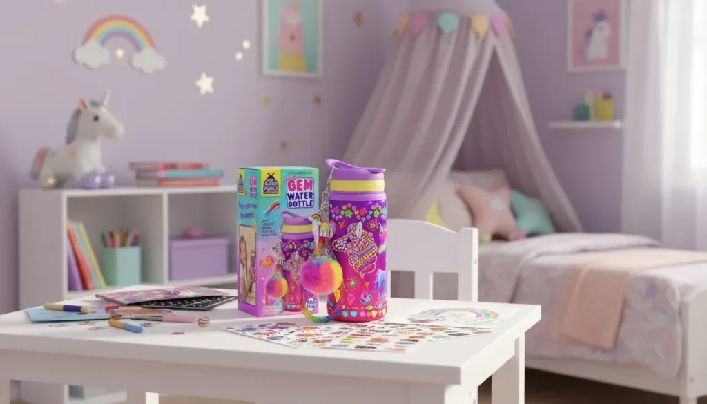 PURPLE LADYBUG Decorate Your Own Water Bottle Craft Kit