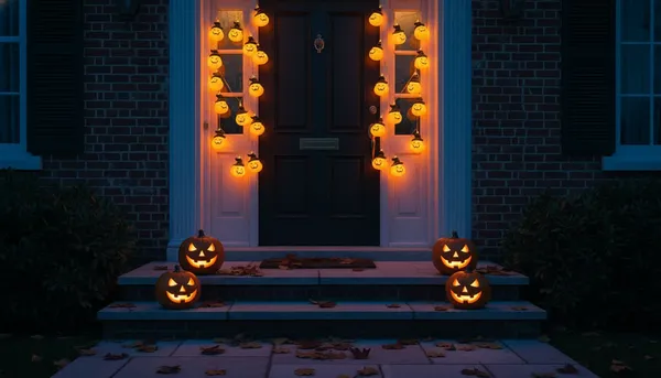 Pumpkin String Lights Battery Tested for Porches Without Sockets