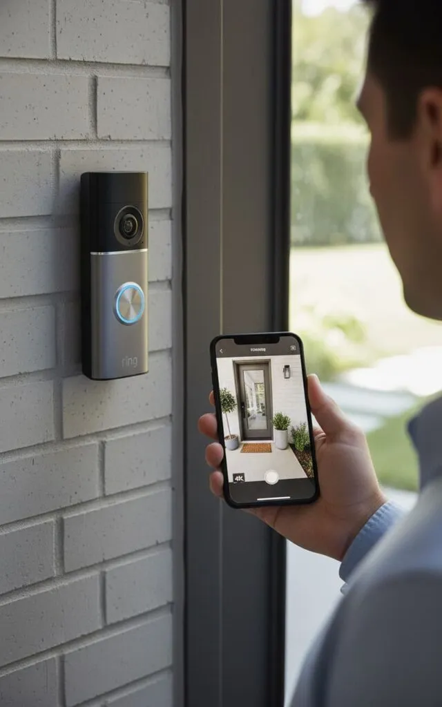Ring Wired Video Doorbell Pro installed