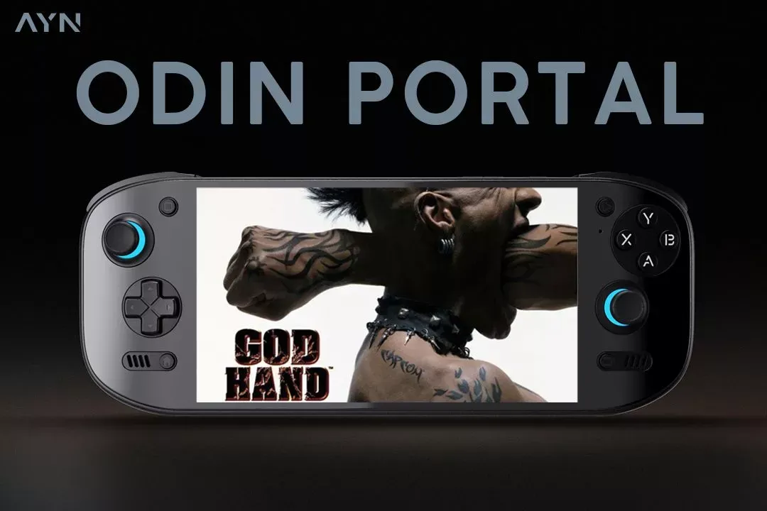 AYN Odin 2 Portal front view showing OLED display.