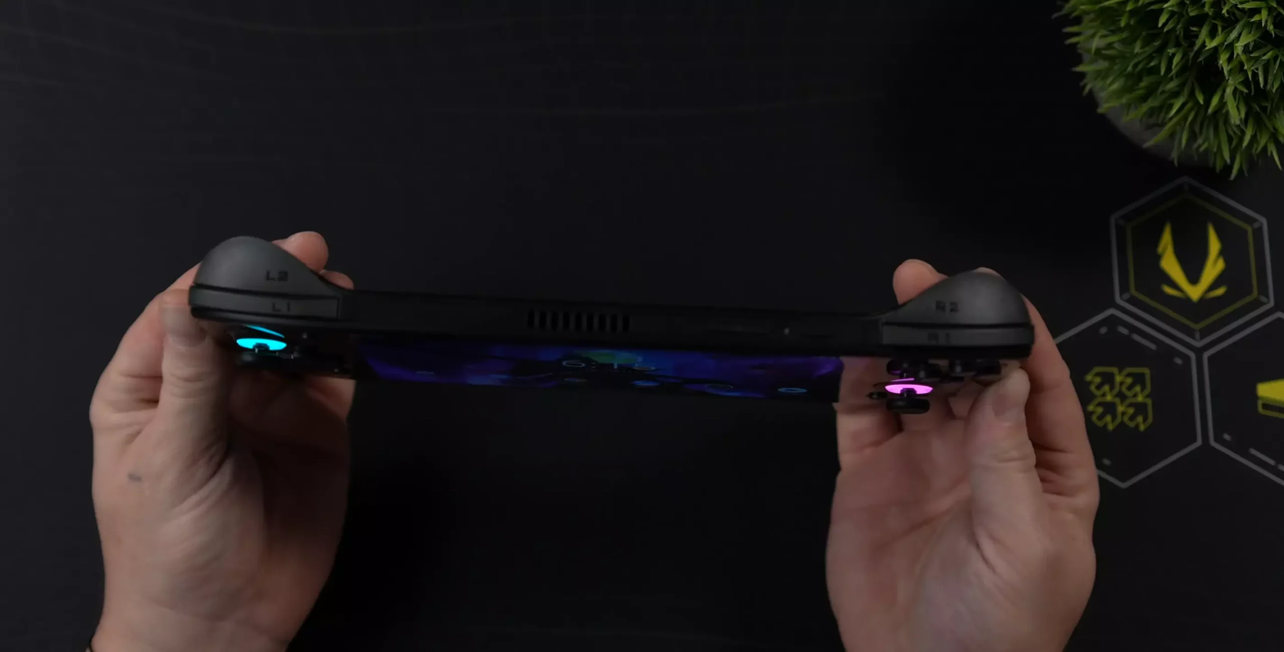 Back of Odin 2 Portal showcasing ergonomic grip design