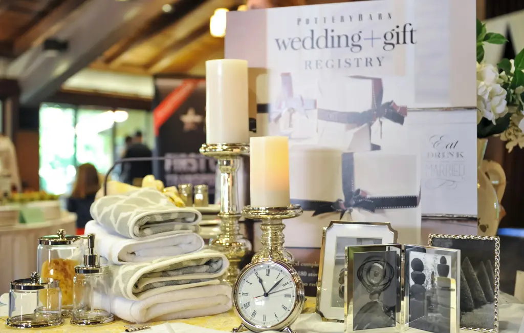 Elegant present box with ribbon – category cover image for Wedding Gifts.